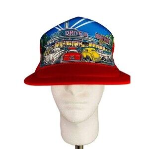 Universal Studios Disney Vintage Mel's Drive In Snapback Trucker Hat Adjustable